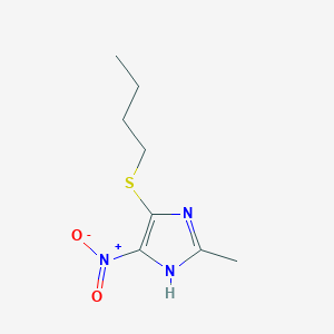 molecular formula C8H13N3O2S B4103315 5-(butylthio)-2-methyl-4-nitro-1H-imidazole 