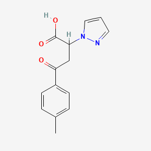 4-(4-methylphenyl)-4-oxo-2-(1H-pyrazol-1-yl)butanoic acid