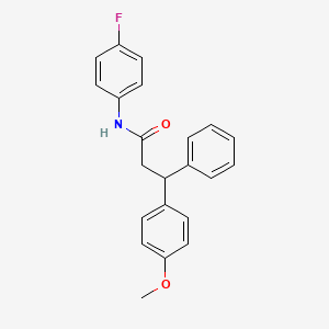 N-(4-fluorophenyl)-3-(4-methoxyphenyl)-3-phenylpropanamide