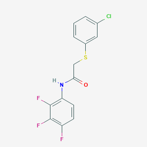 2-[(3-chlorophenyl)thio]-N-(2,3,4-trifluorophenyl)acetamide