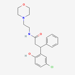 3-(5-chloro-2-hydroxyphenyl)-N-[2-(4-morpholinyl)ethyl]-3-phenylpropanamide