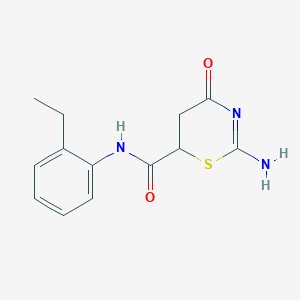 molecular formula C13H15N3O2S B4103374 2-amino-N-(2-ethylphenyl)-4-oxo-5,6-dihydro-4H-1,3-thiazine-6-carboxamide 