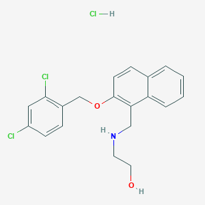 2-[[2-[(2,4-Dichlorophenyl)methoxy]naphthalen-1-yl]methylamino]ethanol;hydrochloride