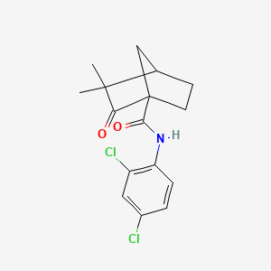 molecular formula C16H17Cl2NO2 B4103387 N-(2,4-dichlorophenyl)-3,3-dimethyl-2-oxobicyclo[2.2.1]heptane-1-carboxamide 