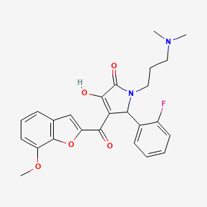 1-[3-(dimethylamino)propyl]-5-(2-fluorophenyl)-3-hydroxy-4-[(7-methoxy-1-benzofuran-2-yl)carbonyl]-1,5-dihydro-2H-pyrrol-2-one