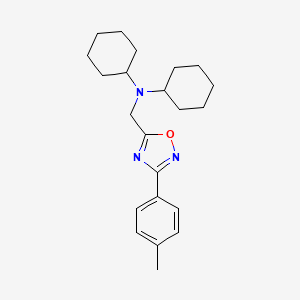 N-cyclohexyl-N-{[3-(4-methylphenyl)-1,2,4-oxadiazol-5-yl]methyl}cyclohexanamine