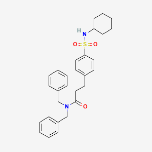 N,N-dibenzyl-3-{4-[(cyclohexylamino)sulfonyl]phenyl}propanamide