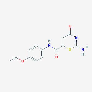 molecular formula C13H15N3O3S B4103438 2-amino-N-(4-ethoxyphenyl)-4-oxo-5,6-dihydro-4H-1,3-thiazine-6-carboxamide 