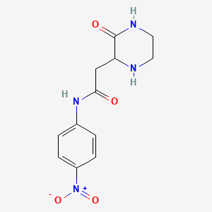 molecular formula C12H14N4O4 B4103459 N-(4-nitrophenyl)-2-(3-oxo-2-piperazinyl)acetamide 