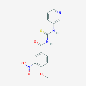 4-methoxy-3-nitro-N-(pyridin-3-ylcarbamothioyl)benzamide