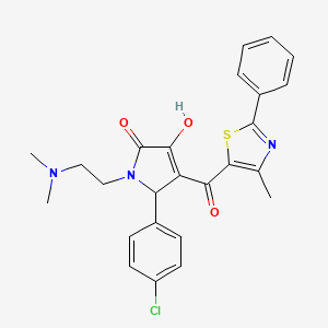 5-(4-chlorophenyl)-1-[2-(dimethylamino)ethyl]-3-hydroxy-4-[(4-methyl-2-phenyl-1,3-thiazol-5-yl)carbonyl]-1,5-dihydro-2H-pyrrol-2-one