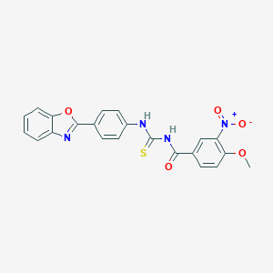 N-{[4-(1,3-benzoxazol-2-yl)phenyl]carbamothioyl}-4-methoxy-3-nitrobenzamide