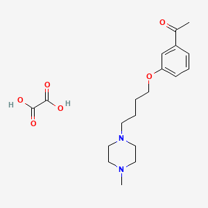 molecular formula C19H28N2O6 B4103513 1-{3-[4-(4-methyl-1-piperazinyl)butoxy]phenyl}ethanone oxalate 