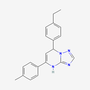 molecular formula C20H20N4 B4103516 7-(4-ethylphenyl)-5-(4-methylphenyl)-4,7-dihydro[1,2,4]triazolo[1,5-a]pyrimidine 