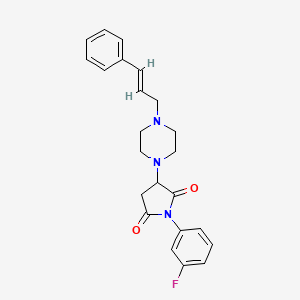 1-(3-fluorophenyl)-3-{4-[(2E)-3-phenylprop-2-en-1-yl]piperazin-1-yl}pyrrolidine-2,5-dione