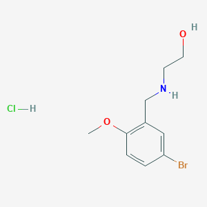 2-[(5-Bromo-2-methoxyphenyl)methylamino]ethanol;hydrochloride