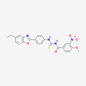 N-[[4-(5-ethyl-1,3-benzoxazol-2-yl)phenyl]carbamothioyl]-4-methoxy-3-nitrobenzamide