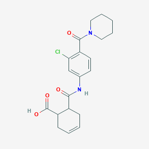 6-[[3-Chloro-4-(piperidine-1-carbonyl)phenyl]carbamoyl]cyclohex-3-ene-1-carboxylic acid