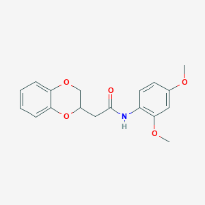 2-(2,3-dihydro-1,4-benzodioxin-2-yl)-N-(2,4-dimethoxyphenyl)acetamide