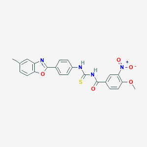 N-{3-nitro-4-methoxybenzoyl}-N'-[4-(5-methyl-1,3-benzoxazol-2-yl)phenyl]thiourea