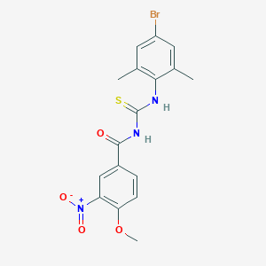 molecular formula C17H16BrN3O4S B410356 N-[(4-bromo-2,6-dimethylphenyl)carbamothioyl]-4-methoxy-3-nitrobenzamide 