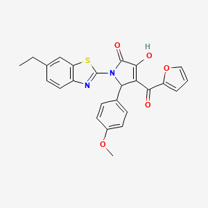 1-(6-ethyl-1,3-benzothiazol-2-yl)-4-(2-furoyl)-3-hydroxy-5-(4-methoxyphenyl)-1,5-dihydro-2H-pyrrol-2-one