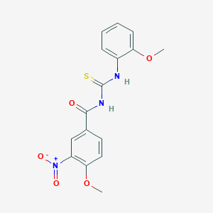 molecular formula C16H15N3O5S B410362 N-{3-nitro-4-methoxybenzoyl}-N'-(2-methoxyphenyl)thiourea 