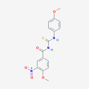 4-methoxy-N-[(4-methoxyphenyl)carbamothioyl]-3-nitrobenzamide