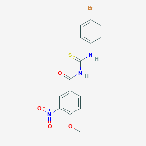 N-[(4-bromophenyl)carbamothioyl]-4-methoxy-3-nitrobenzamide