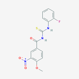 N-[(2-fluorophenyl)carbamothioyl]-4-methoxy-3-nitrobenzamide