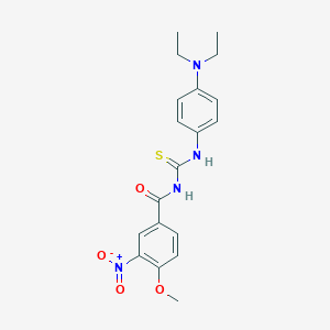molecular formula C19H22N4O4S B410371 N-[4-(diethylamino)phenyl]-N'-{3-nitro-4-methoxybenzoyl}thiourea 