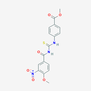 Methyl 4-({[(4-methoxy-3-nitrophenyl)carbonyl]carbamothioyl}amino)benzoate