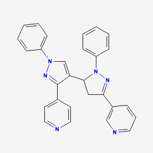 1',2-diphenyl-5-(3-pyridinyl)-3'-(4-pyridinyl)-3,4-dihydro-1'H,2H-3,4'-bipyrazole