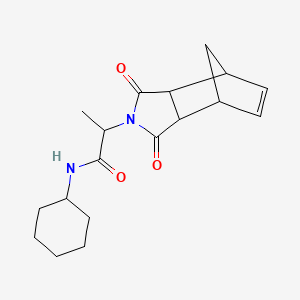 N-cyclohexyl-2-(3,5-dioxo-4-azatricyclo[5.2.1.0~2,6~]dec-8-en-4-yl)propanamide