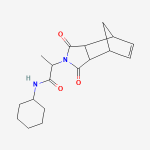 molecular formula C18H24N2O3 B4103797 N-cyclohexyl-2-(3,5-dioxo-4-azatricyclo[5.2.1.0~2,6~]dec-8-en-4-yl)propanamide CAS No. 1007930-97-3