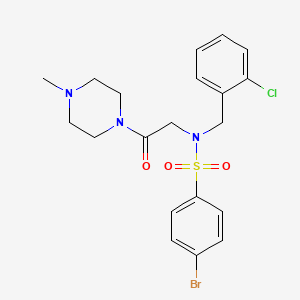 molecular formula C20H23BrClN3O3S B4103810 4-Bromo-N-(2-chloro-benzyl)-N-[2-(4-methyl-piperazin-1-yl)-2-oxo-ethyl]-benzenesulfonamide 