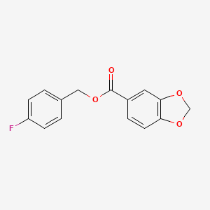 molecular formula C15H11FO4 B4103846 4-fluorobenzyl 1,3-benzodioxole-5-carboxylate 
