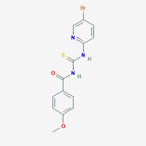 molecular formula C14H12BrN3O2S B410389 N-[(5-bromopyridin-2-yl)carbamothioyl]-4-methoxybenzamide CAS No. 333739-61-0