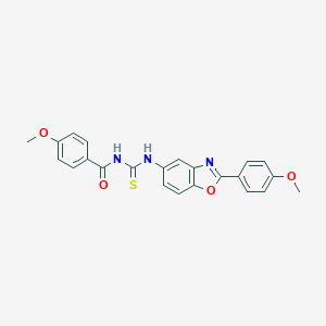 molecular formula C23H19N3O4S B410390 4-methoxy-N-{[2-(4-methoxyphenyl)-1,3-benzoxazol-5-yl]carbamothioyl}benzamide 