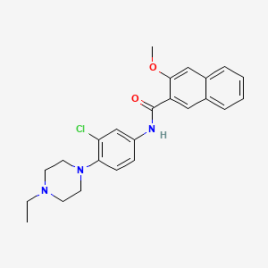 N-[3-chloro-4-(4-ethyl-1-piperazinyl)phenyl]-3-methoxy-2-naphthamide