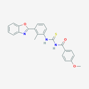 N-{[3-(1,3-benzoxazol-2-yl)-2-methylphenyl]carbamothioyl}-4-methoxybenzamide