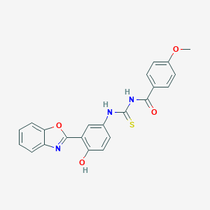 N-{[3-(1,3-benzoxazol-2-yl)-4-hydroxyphenyl]carbamothioyl}-4-methoxybenzamide