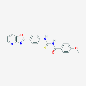 molecular formula C21H16N4O3S B410397 4-methoxy-N-{[4-([1,3]oxazolo[4,5-b]pyridin-2-yl)phenyl]carbamothioyl}benzamide CAS No. 385386-07-2