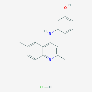 3-[(2,6-dimethyl-4-quinolinyl)amino]phenol hydrochloride