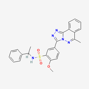 molecular formula C25H23N5O3S B4103997 2-methoxy-5-(6-methyl[1,2,4]triazolo[3,4-a]phthalazin-3-yl)-N-(1-phenylethyl)benzenesulfonamide 