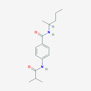 molecular formula C16H24N2O2 B4104011 4-(isobutyrylamino)-N-(1-methylbutyl)benzamide 