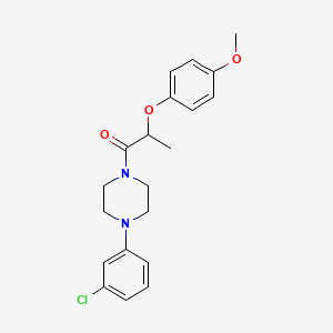 molecular formula C20H23ClN2O3 B4104017 1-(3-chlorophenyl)-4-[2-(4-methoxyphenoxy)propanoyl]piperazine 