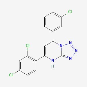 molecular formula C16H10Cl3N5 B4104018 7-(3-chlorophenyl)-5-(2,4-dichlorophenyl)-4,7-dihydrotetrazolo[1,5-a]pyrimidine 