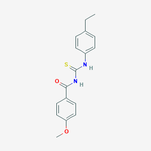 molecular formula C17H18N2O2S B410403 N-[(4-ethylphenyl)carbamothioyl]-4-methoxybenzamide 