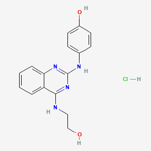 molecular formula C16H17ClN4O2 B4104045 4-({4-[(2-hydroxyethyl)amino]-2-quinazolinyl}amino)phenol hydrochloride 